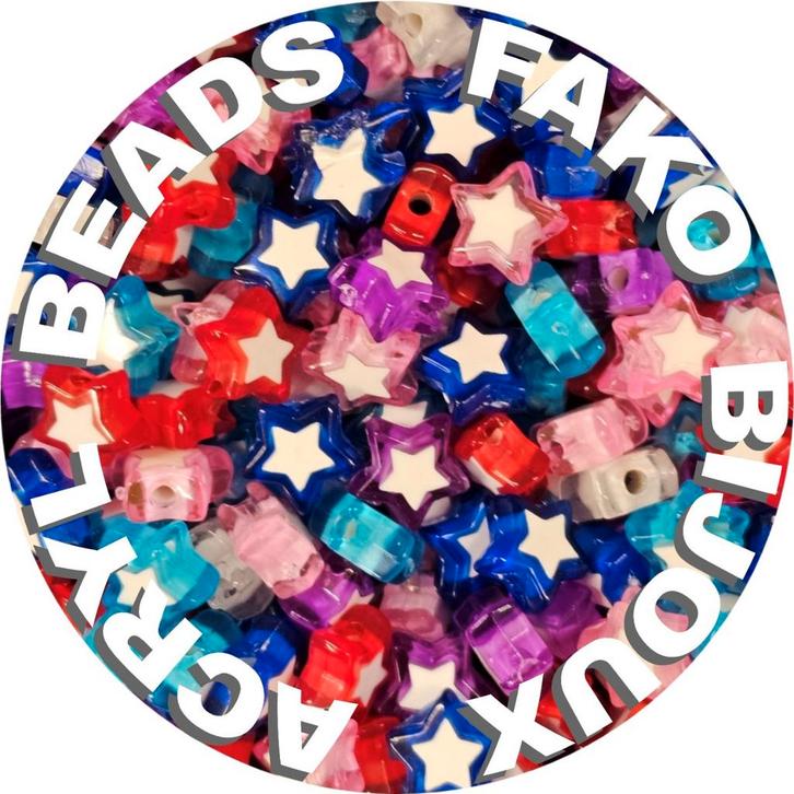Fako Bijoux® - Acryl Kralen - Sterretjes Duo - 9mm -, Hobby en Vrije tijd, Kralen en Sieraden maken, Verzenden