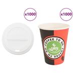 vidaXL Papieren koffiekopjes met deksel 1000 st 4oz 100 ml, Huis en Inrichting, Keuken | Servies, Verzenden, Nieuw