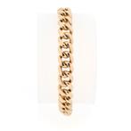 18 Krt. Gouden gourmet schakel armband | 20,5 cm, Sieraden, Tassen en Uiterlijk, Armbanden, Ophalen of Verzenden, Gebruikt, Overige kleuren