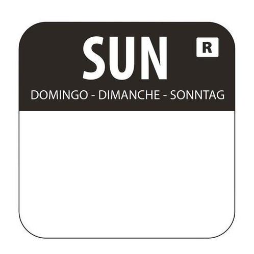 Voedseletiketten - 2,5 x 2,5 cm - Zondag 1000 stuks - Zwart, Zakelijke goederen, Horeca | Overige, Verzenden