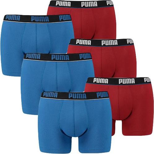 Puma Boxershort 6 pack pack Blue red, Kleding | Heren, Ondergoed, Verzenden