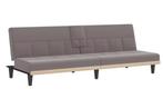 Taupe Stoffen Sofa Bed met Bekerhouders en Verstelbare Rugle, Verzenden, Nieuw