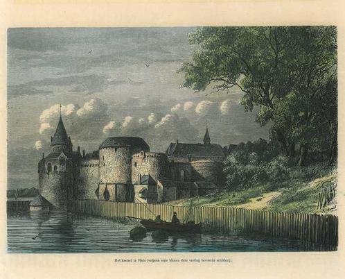 Zicht op Sluis, Antiek en Kunst, Kunst | Etsen en Gravures