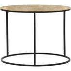 Bijzettafel - Trion Pado - Rond - 60cm - Zwart/Goud - Metaal, Ophalen of Verzenden, Nieuw, Overige materialen