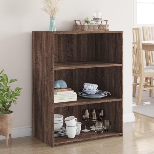 vidaXL Dressoir 70x41x93 cm bewerkt hout bruin eikenkleur, Huis en Inrichting, Kasten | Dressoirs, 25 tot 50 cm, Nieuw, 50 tot 100 cm