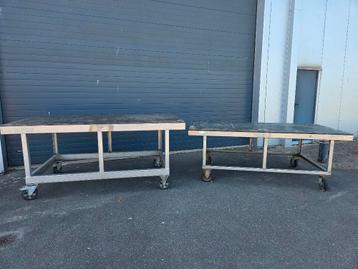 WERKTAFEL | 2X | RVS onderframe beschikbaar voor biedingen