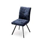 Eetkamerstoel Flora - eetkamerstoelen - Blauw, Nieuw, Blauw, Stof