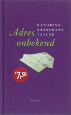 Adres onbekend 9789041412157 Kathrine Kressmann Taylor, Verzenden, Zo goed als nieuw, Kathrine Kressmann Taylor