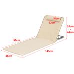 Strandmat Donostia met rugleuning set van 2 beige, Verzenden, Nieuw