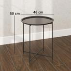 TRUUSK Bijzettafel Inklapbaar Tuintafel Ø46 X 50 Cm Rond Wee, Verzenden, Nieuw