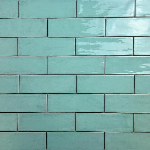 Wandtegel fango aquamarine glans 5x15 wandtegel, Doe-het-zelf en Verbouw, Tegels, Wandtegels, Nieuw, 10 m² of meer, Keramiek, Ophalen of Verzenden
