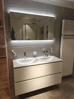 Badmeubel 120cm mat wit, complete set showmodel - 0004, Ophalen, Nieuw, 100 tot 150 cm, Wastafelkast