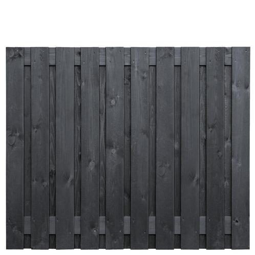 Schutting Tuinscherm Stuttgart 150x180cm Zwart Gespoten gren, Tuin en Terras, Schuttingen, Minder dan 3 meter, Nieuw, Hout, 1 tot 2 meter