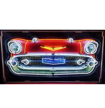 1957 Chevrolet Bel-Air Autoneus Neon XL 152 x 65 cm beschikbaar voor biedingen