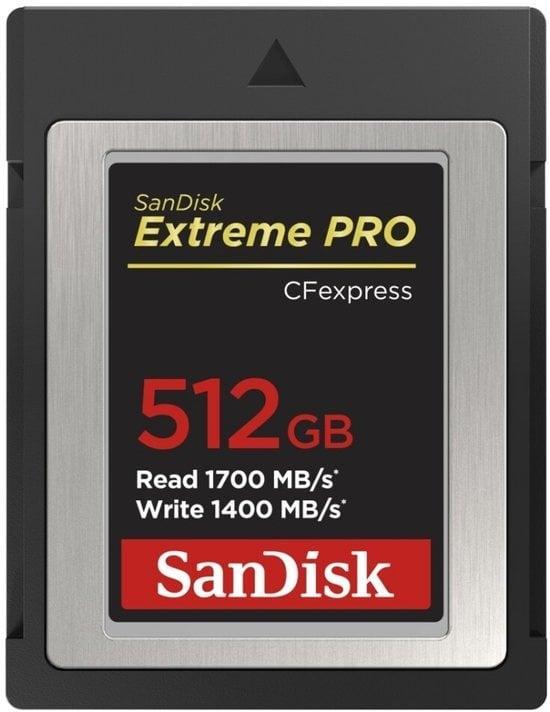 SanDisk CFexpress Extreme Pro 512GB 1700 / 1400MB/s Type B, Audio, Tv en Foto, Fotografie | Fotostudio en Toebehoren, Zo goed als nieuw