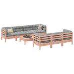 vidaXL 8-delige Loungeset met kussens massief douglas, Verzenden, Nieuw, Loungeset