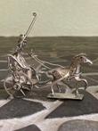 Miniatuur zilveren koets / sjees. Hendrik Duller - Zilver -
