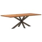 vidaXL Eettafel rechthoekig 220x100x74 cm massief eikenhout, Verzenden, Nieuw