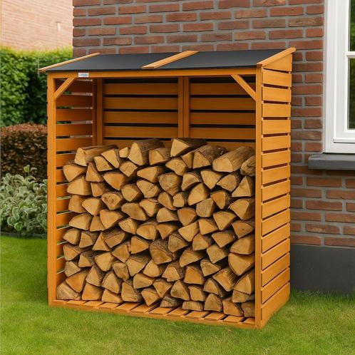 Brandhoutrek | Brandhoutschuur | Houtopslag | 118x59x158 cm, Tuin en Terras, Haardhout, Blokken, Minder dan 3 m³, Overige houtsoorten