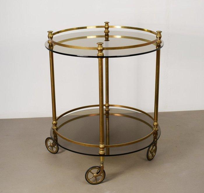 Serveerwagen - Messing, Glas, Antiek en Kunst, Antiek | Meubels | Stoelen en Banken
