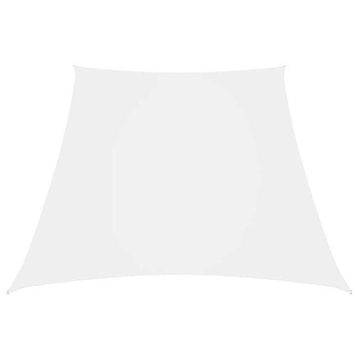 vidaXL Zonnezeil trapezium 3/5x4 m oxford stof wit, Tuin en Terras, Zonneschermen, Nieuw, Verzenden