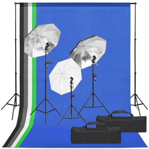 vidaXL Fotostudioset met verlichtingsset en achtergrond, Audio, Tv en Foto, Fotografie | Fotostudio en Toebehoren, Nieuw, Verzenden