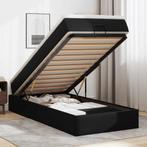 vidaXL Ottoman bed met matras 80x200cm kunstleer zwart, Overige materialen, Eenpersoons, Verzenden, Zwart