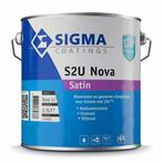 Sigma S2U Nova Satin / Contour Aqua PU Satin RAL 9010 |, Doe-het-zelf en Verbouw, Verf, Beits en Lak, Nieuw, Verzenden