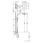 Regendouche Set Tres Slim Mengkraan 32x22 cm Douchekop, Ophalen of Verzenden, Nieuw