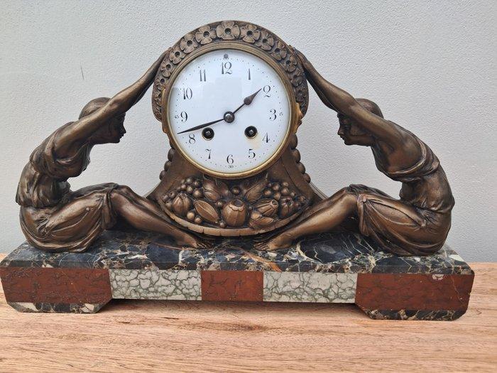 Bureauklok - Metaal - 1920-1930 - Art Deco, Antiek en Kunst, Kunst | Designobjecten