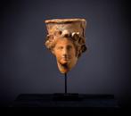 Oud-Grieks Terracotta vrouwelijk hoofd - 6.5 cm