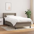 vidaXL Boxspring met matras stof taupe 90x190 cm, 90 cm, Eenpersoons, Verzenden, Nieuw
