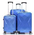 Traveleo - kofferset 3 delig - Reiskoffers - Diamond - Blauw