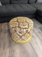 Poef - Hout - Bout canapé repose pied, Antiek en Kunst