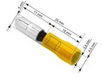 Kabelschoen Rond Geel - Insteekbreedte 5 mm Lengte 25 mm - 1, Ophalen of Verzenden, Nieuw