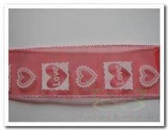 Lint met draad Love Rood per meter, Hobby en Vrije tijd, Knutselen, Nieuw, Ophalen of Verzenden