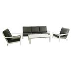 Lincoln Sofa Loungeset Wit/Mosgroen, Tuin en Terras, Tuinsets en Loungesets, Verzenden, Nieuw