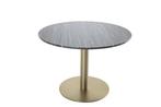 Eettafel Palmer - 106 cm - Grijs - Goud - Marmer - Jörn, Verzenden, Nieuw