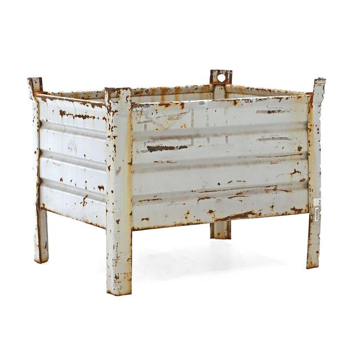 Gebruikte Stapelbak staal vaste constructie met vier, Zakelijke goederen, Kantoor en Winkelinrichting | Magazijn, Stelling en Opslag