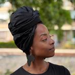 Zwarte hoofddoek / Zwarte headwrap, Kleding | Dames, Hoeden en Petten, Ophalen of Verzenden, Nieuw