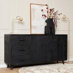 *WOONWINKEL* Starfurn Omaha Black Industrieel Dressoir Mango, Huis en Inrichting, Kasten | Dressoirs, Verzenden, Nieuw