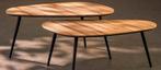 Mica Decorations Jailey Bijzettafel - Set van 2 - L84 x B39, Huis en Inrichting, Woonaccessoires | Overige, Verzenden, Nieuw