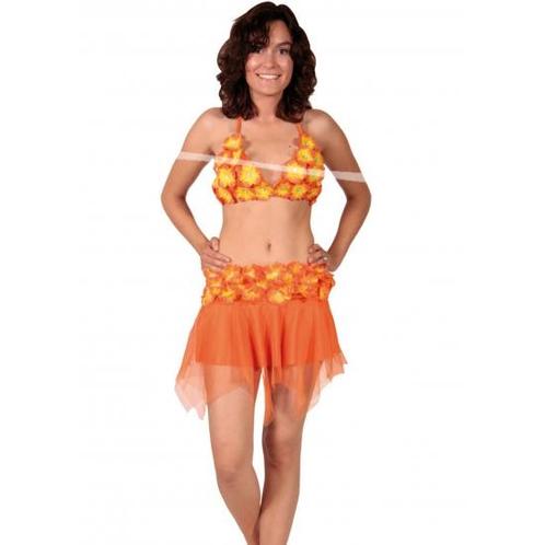 Oranje bikini top en rokje - Hawaii kleding, Kleding | Dames, Carnavalskleding en Feestkleding, Ophalen of Verzenden