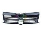 VOLKSWAGEN TRANSPORTER T5, 2009-2015 - GRILLE, zwart, chrome, Verzenden, Nieuw, Volkswagen