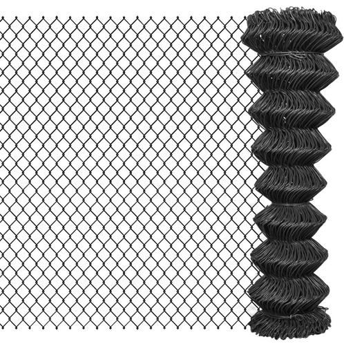 vidaXL Gaashek 25x1,5 m staal grijs, Tuin en Terras, Schuttingen, Nieuw, IJzer, 1 tot 2 meter, Verzenden