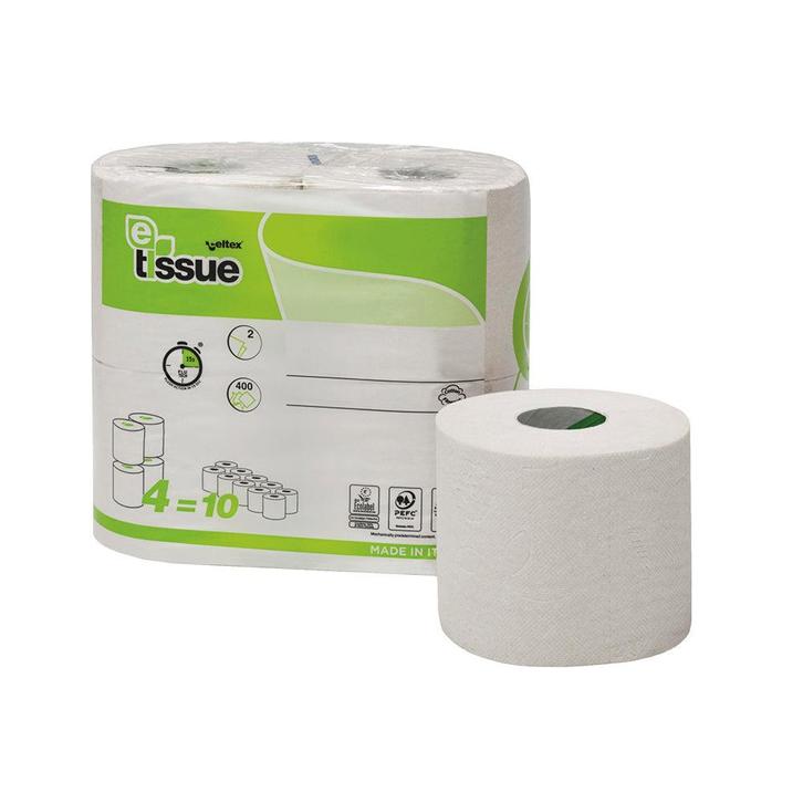 E-tissue traditioneel toiletpapier 2-laags 300 vel - 10 x 4, Huis en Inrichting, Schoonmaakartikelen, Verzenden