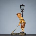 Beeldje - Lamp met golfspeler - Poly-resin