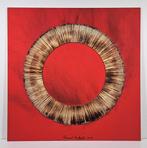 Bernard Aubertin (1934-2015) - Dessin de Feu sur Table Rouge