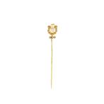 Vintage/antiek gouden reversspeld, dasspeld | Harp, Ophalen of Verzenden, Gebruikt, Overige kleuren, Goud
