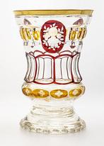 Moser & Söhne Art Deco Faceted Crystal Glass Vase with, Antiek en Kunst, Antiek | Glas en Kristal